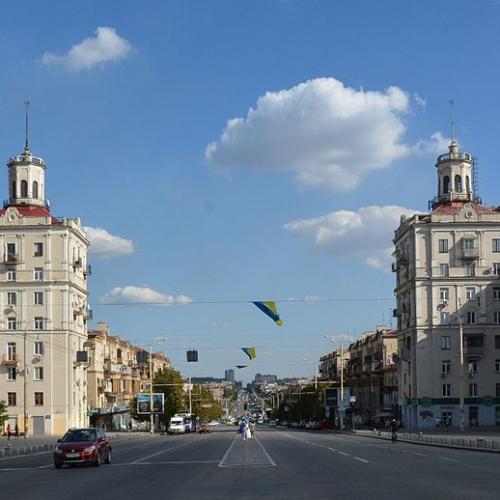 Фото Будинки з вежами біля площа Поляка 1950-ті. (Один з символів міста)